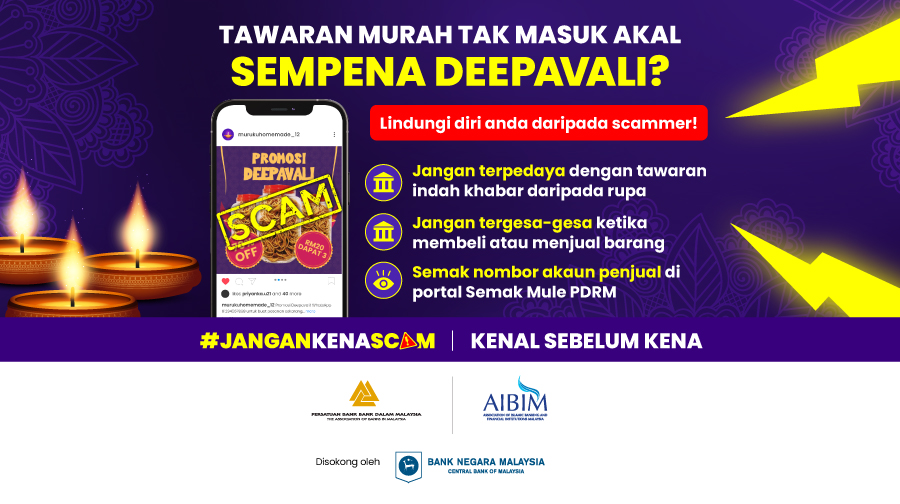 Jangan terperangkap dengan Scam e-Dagang di musim Deepavali ni!