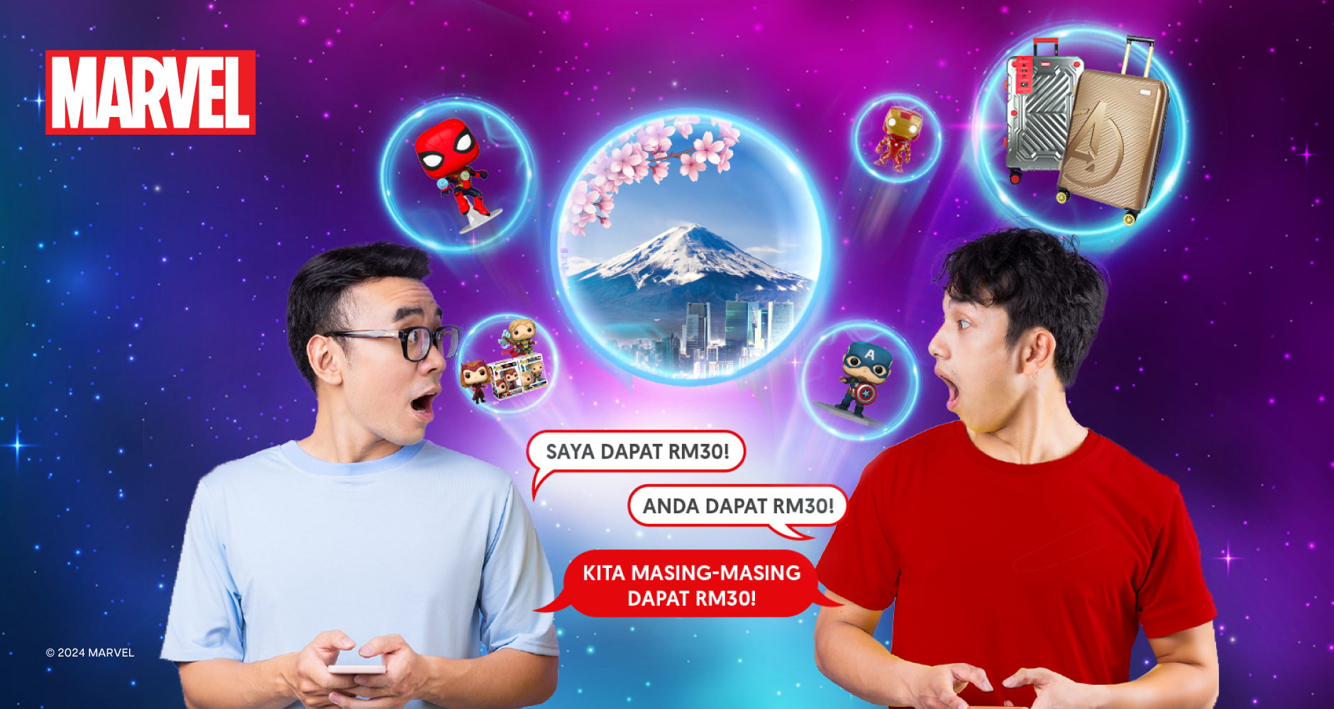 Nikmati ganjaran bersama-sama bila anda ajak kawan yang membuka Akaun 360/-i OCBC secara dalam talian